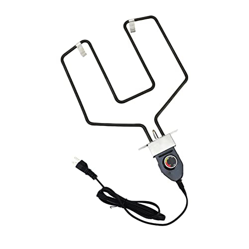 SUONA Electric Smoker and Grill Heating Element Replacement with Adjustable Thermostat Cord Controller,1500 Watt Heating Element for Masterbuilt Smoker & Turkey Fryers and Most Electric Smokers - Grill Parts America