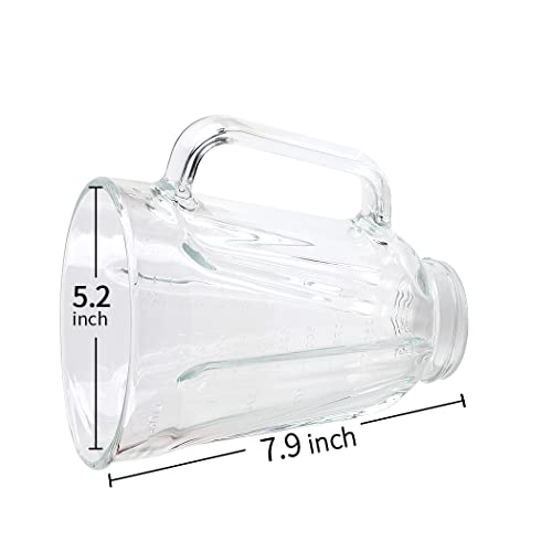 Brentwood P-OST722 Replacement Glass Jar Set, Oster Blender Compatible,  0.33 Gallon Capacity