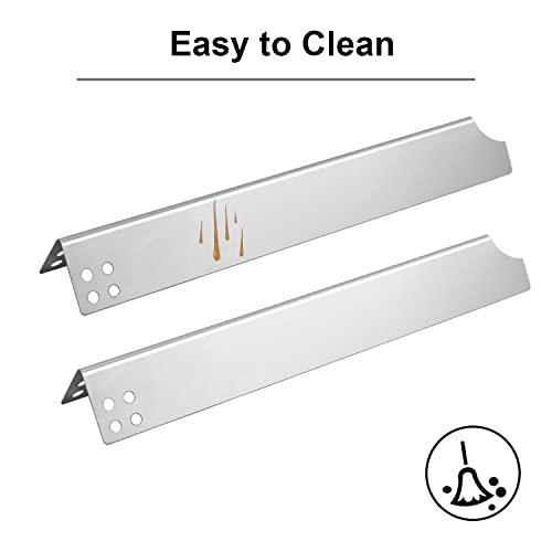 Zemibi Heat Plate for Brinkmann 810-6680-S, Stainless Steel Replacement Parts BBQ Heat Shield Tent 810-6680S, 6 Pakc Flavorizer Bars, 15 1/16" x 2 5/16" - Grill Parts America