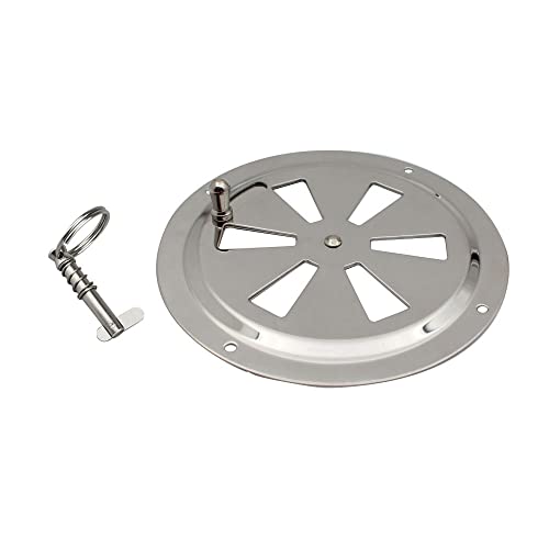 HNHN 4'' BBQ Smoker Air Vent, Stainless Steel Pinwheel Grill Smoker Exhaust Vent Stove Air Vent Damper, silver - Grill Parts America