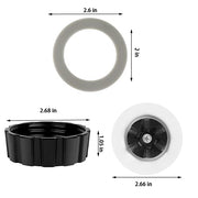 Replacement Parts For Hamilton Beach Blender Blades with Blade Gasket Blender Base Bottom Cap and 2 Rubber O Ring Sealing Ring Gasket - Kitchen Parts America