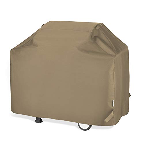 Unicook Grill Cover 55 Inch, Heavy Duty Waterproof BBQ Cover with Sealed Seam, Rip and Fade Resistant BBQ Grill Cover, Compatible with Weber Charbroil Grills, 55" W x 23" D x 42" H, Neutral Taupe - Grill Parts America