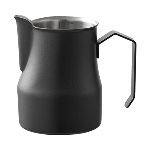 MagiDeal Milk Frothing Pitcher Jug, Stainless Steel Espresso Machine Parts Espresso Steaming Pitcher for Coffee Cappuccino Matcha Kitchen Home, 500ml Black - Kitchen Parts America