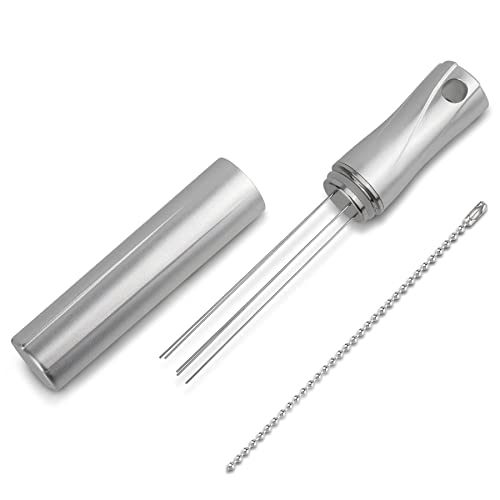FIRJOY WDT Distribution Tool - Espresso Coffee Stirrer I 0.4mm Stainless Needles - Great Gift for the Home Barista (Mini Pen Style, 3.5" - Silver) - Kitchen Parts America