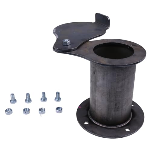 ZTUOAUMA 2'' Flanged Vent Damper Teardrop Lid Exhaust Smoke Stack with Accessories Compatible with 16 30 55-Gallon UDS Ugly Drum BBQ Smoker Builder Parts - Grill Parts America