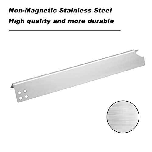 Zemibi Heat Plate for Brinkmann 810-6680-S, Stainless Steel Replacement Parts BBQ Heat Shield Tent 810-6680S, 6 Pakc Flavorizer Bars, 15 1/16" x 2 5/16" - Grill Parts America