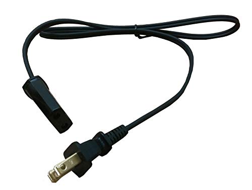HASMX Power Cord 36" for West Bend Slow Cooker 84114 84124, Replacement Part 2pin Cord Black 3ft Length (1-Pack) - Kitchen Parts America