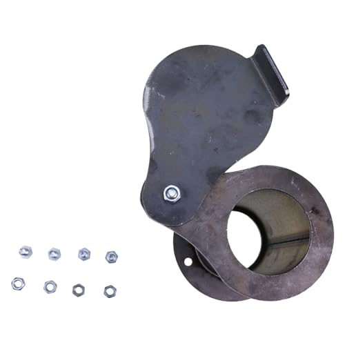 ZTUOAUMA 2'' Flanged Vent Damper Teardrop Lid Exhaust Smoke Stack with Accessories Compatible with 16 30 55-Gallon UDS Ugly Drum BBQ Smoker Builder Parts - Grill Parts America