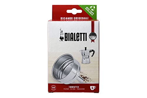 Bialetti Spare Parts, Includes 1 Funnel Filter, Compatible with Moka Express, Fiammetta, Break, Dama, Moka Timer and Rainbow (6 Cups) - Grill Parts America