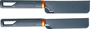 Blackstone 5433 Knife Roll Kit 1 Silicone Prep Mat, Integrated Salt and Pepper Shaker, 1 Large Prep Knife, 1 Small Prep Knife, 1 Containment Tube, Stainless Steel, Chef Travel Roll Bag/Case Orange - Grill Parts America