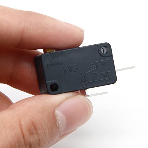 BokWin 1 Pcs KW3 Snap Action Switch 125V/250V,Micro Limit Switch for Air Fryer Microwave Vacuum Cleaner Coffee Machine(Normally Open) - Grill Parts America