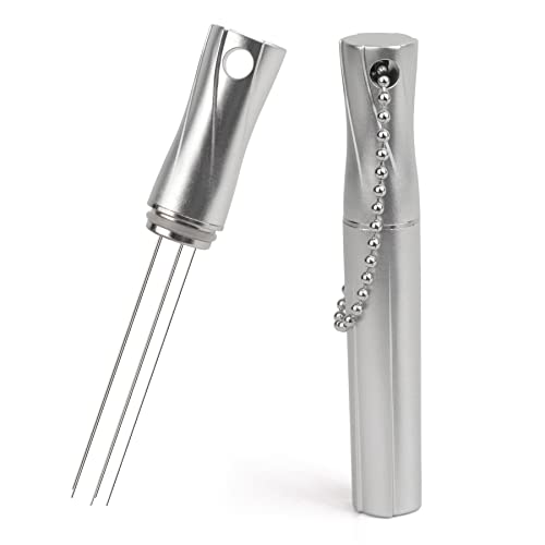 FIRJOY WDT Distribution Tool - Espresso Coffee Stirrer I 0.4mm Stainless Needles - Great Gift for the Home Barista (Mini Pen Style, 3.5" - Silver) - Kitchen Parts America