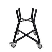 Quantfire Rolling Cart for Kamado Joe Junior 13.5" Grill Stand for Kamado Joe Accessories, Rolling Nest with Heavy Duty Locking Caster Wheels Powder Coated Steel for Smoker Kamado Grill Stand Black - Grill Parts America