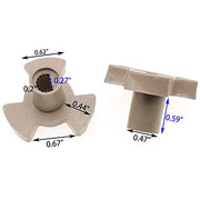 Microwave Turntable Coupler 2 Pcs Microwave Oven Turntable Roller Guide Support Glass Tray Drive Coupling Replacement [FDXGYH, Shaft Length - 0.59inch] - Grill Parts America