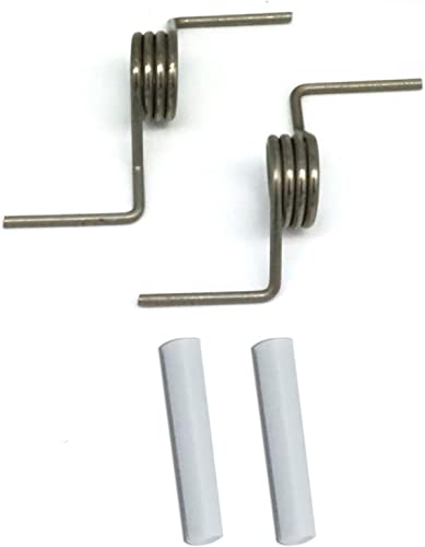 [DA81-01345B Spring OEM Mania] DA81-01345B 2-PACK NEW OEM Produced for SAMSUNG Refrigerator French Door Springs and 2 White Sleeve Pin Set Replacement Part - Grill Parts America