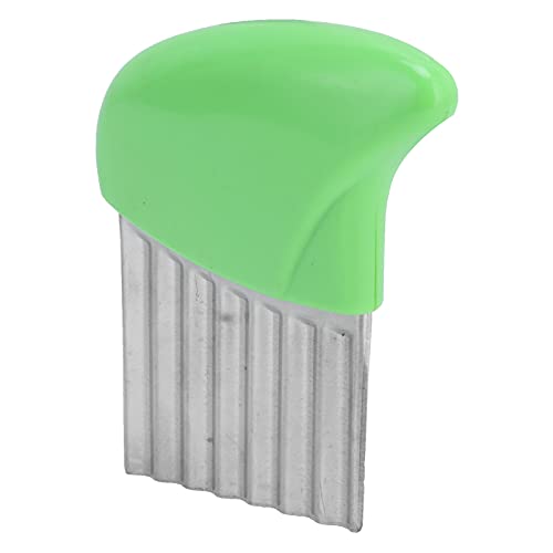 Stainless Steel Wavy Blade Chips Cutter,Potato Cutter Crinkle Cut Potato Chips Cutter Vegetable Chopper Kitchen Tools for Vegetables Potatoes (green) - Kitchen Parts America