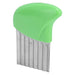 Stainless Steel Wavy Blade Chips Cutter,Potato Cutter Crinkle Cut Potato Chips Cutter Vegetable Chopper Kitchen Tools for Vegetables Potatoes (green) - Kitchen Parts America