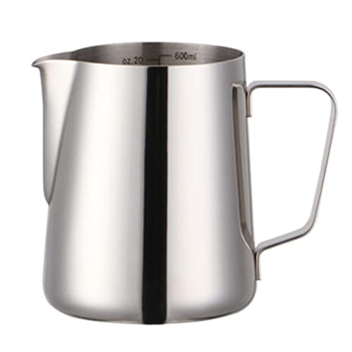 Gazechimp 600ml Milk Frothing Pitcher Jug, Espresso Machine Parts Milk Frother Cup Espresso Steaming Pitcher for Cappuccino Lattes Home - Kitchen Parts America