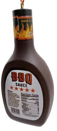 OnHoliday Bottle of BBQ Barbecue Sauce Hanging Christmas Tree Ornament - Grill Parts America
