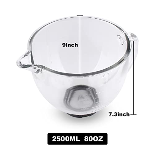 joyparts Replacement Parts 4.5QT and 5-Qt. Tilt-Head Glass Bowl,Compatible with KitchenAid Stand Mixer - Kitchen Parts America