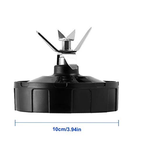 Replacement Parts for Ninja Blender 7 Fins Bottom Blade and 1 Gasket Rubber for Nutri Ninja Auto iQ BL482-30 BL492 BL642-30 NN102 BL687CO-30 BL2013 (Blade Updated) - Kitchen Parts America