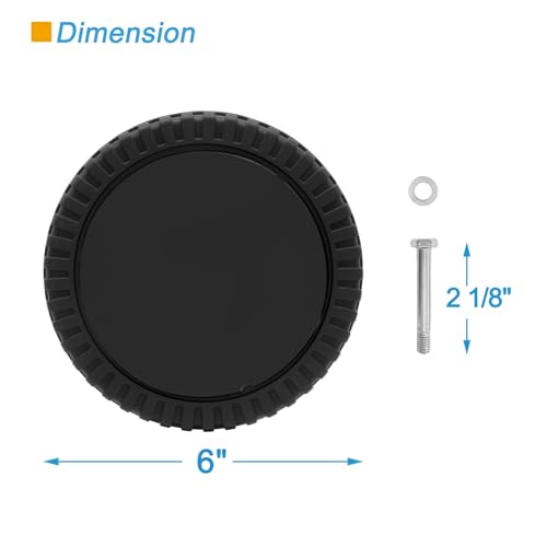 BBQration 2-Pack Grill Wheel and Hardware Replacement for Coleman LXE Roadtrip Grill, 6-inch Grill Wheel for Coleman Grill Roadtrip LXE ‎9949-2401 2000005493 2000006921 2000010225 2000010585 and More - Grill Parts America