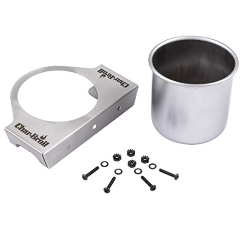 Char-Broil 6428409W06 Gear Trax Combination Cup Holder/Bottle Opener, Silver - Grill Parts America