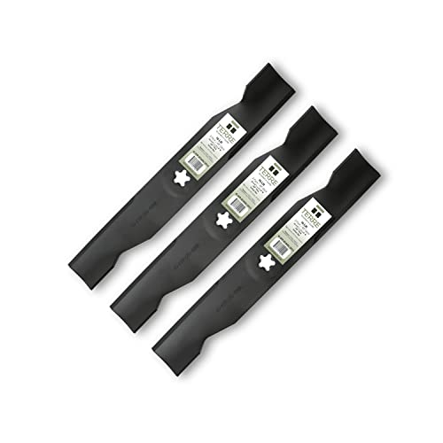 Terre Products, 3 Pack High Lift Lawn Mower Blades, 48 Inch Deck, Compatible with Poulan, Craftsman, Husqvarna YTH22V46, YTH24V48, Replacement for 180054, 173920, 532180054, 532173920 - Grill Parts America