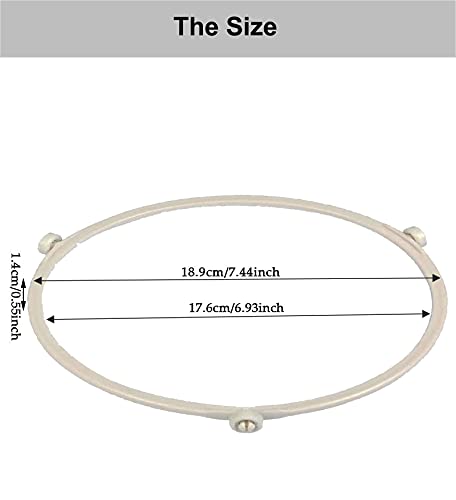 10.6"-12.4" Microwave Turntable Ring, 7.5 Inch Rotating Ring Roller, Middle Glass Plate Tray Support Holder, Replacement Inner Ring - for Microwave Oven Glass Turntable Plate - Grill Parts America