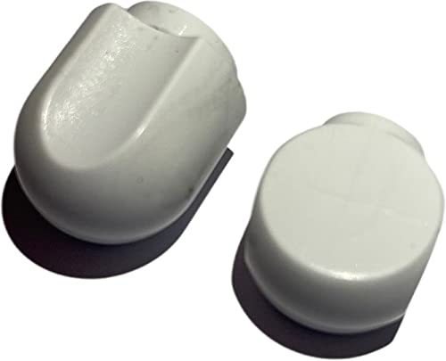 TJPoto Replacement Part Set of 2 Stand Mixer White Plastic Lock Lever Knob and Speed Control Knob for Kitchen aid - Kitchen Parts America