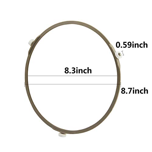 Leadrise 2 PCS Microwave Turntable Ring Microwave Glass Turntable Plate Roller Support Wheel Ring Outer Diamater 8.7" / 221mm - Grill Parts America