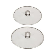 HEMOTON 2pcs Universal Pans Pots Lid Cover Tempered Glass Lid for Replacement for Skillets Frying Pans Cookwares 25cm - Kitchen Parts America