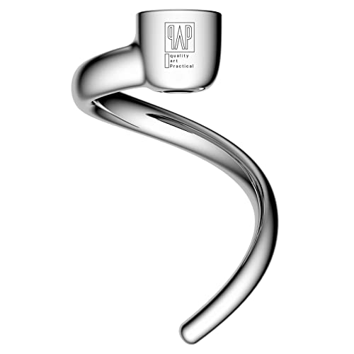 Spiral Dough Hook Replacement for KitchenAid 3.5 Qt. Tilt-Head Stand Mixers/Polished 18/8 Stainless Steel Accessories/No coating/Dishwasher Safe/Compatible for KSM3311/3316/ Artisan Mini Series - Kitchen Parts America
