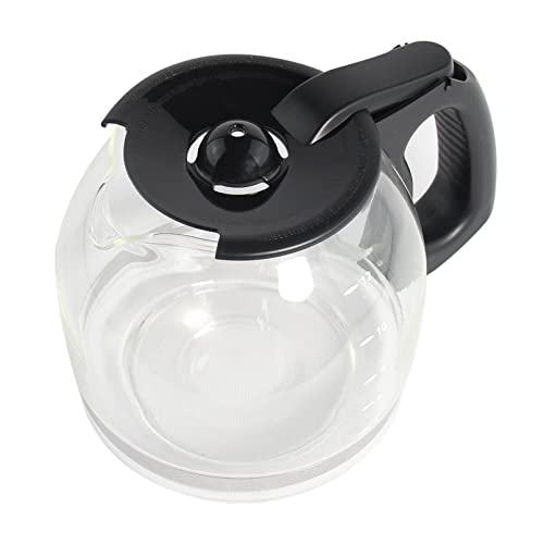 Ninja Coffee Pot Glass Carafe Replacement Black Lid Silver Handle