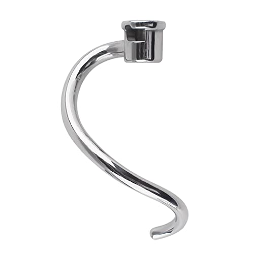 KitchenAid KSMC7QDH Stainless Steel Dough Hook Attachment for 7 and 8 Qt.  Commercial Stand Mixers