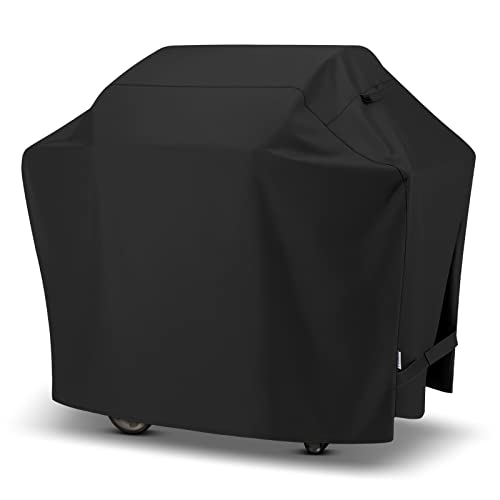 SunPatio Grill Cover 55 Inch, Outdoor Heavy Duty Waterproof Barbecue Gas Grill Cover, UV & Fade Resistant, All Weather Protection Compatible for Weber Charbroil Nexgrill Kenmore Grills and More, Black - Grill Parts America