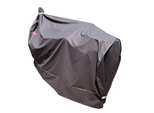 acoveritt Heavy Duty Charcoal Grill Offset Smoker Cover, Outdoor Smokestack BBQ Cover, Special Fade and UV Resistant Material, Fits Brinkmann Trailmaster, Char-Broil, Dyna-Glo and More Brown - Grill Parts America
