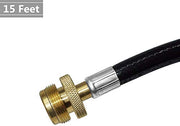 DOZYANT 15 Feet Propane Adapter Hose 1 lb to 20 lb Converter Replacement for QCC1 / Type1 Tank Connects 1 LB Bulk Portable Appliance to 20 lb Propane Tank - Grill Parts America