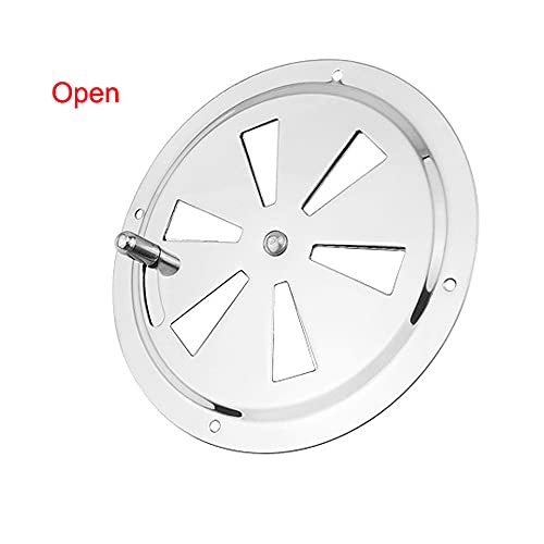 HNHN 4'' BBQ Smoker Air Vent, Stainless Steel Pinwheel Grill Smoker Exhaust Vent Stove Air Vent Damper, silver - Grill Parts America