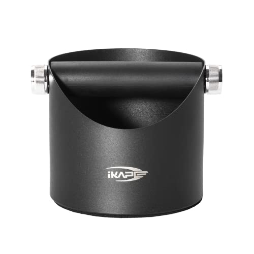 IKAPE Espresso Knock Box, Premium Coffee Knock Box, Space-Saving Coffee Dump Bin With Removable Knock Bar, and Non-Slip Base for Espresso Barista (Black) - Kitchen Parts America