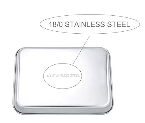 Toaster Oven Tray,P&P CHEF Stainless Steel Toaster Oven Pan, Rectangle 10.5''x8''x1'', Mirror Finish & Dishwasher Safe，Fit Small Toaster Oven - Kitchen Parts America