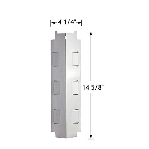YIHAM KS734 Gas Grill Stainless Steel Heat Plate Shield Tent, Burner Cover Flame Tamer, BBQ Replacement Parts for Charbroil 463650414, Master Forge GD4215S, Brinkmann, Kenmore, 14 5/8 inch, Set of 3 - Grill Parts America