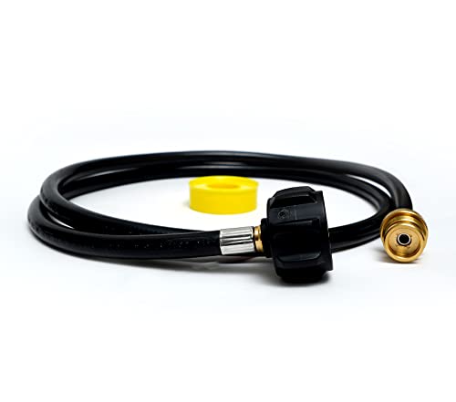 Propane Link 7FT Propane Hose Extension - Propane Tank Extension Hose for Weber/Coleman/Blackstone Grill Smoker Camping Stove & Larger Propane Tank, Mr Buddy Heater Adapter Hose with Plumber Tape - Grill Parts America