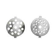 Univen .175" Fine and .25" Coarse Plate Discs fits KitchenAid FGA Food Meat Grinder Chopper Attachment - Kitchen Parts America