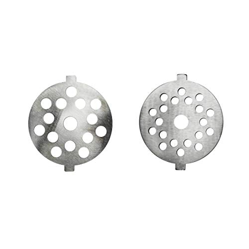 Univen .175" Fine and .25" Coarse Plate Discs fits KitchenAid FGA Food Meat Grinder Chopper Attachment - Kitchen Parts America