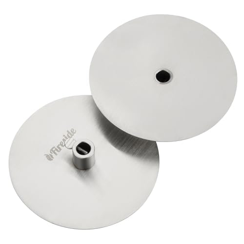 TURBRO Universal Grill Rotisserie Gyros Disc, 304 Stainless Steel, Fits 1/2” or 3/8" Hexagon, 3/8" or 5/16" Square Spit Rods, Compatible with Most Grills, Ideal for Outdoor BBQ, Set of 2 Discs - Grill Parts America