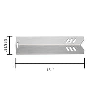 Kalomo 15 Inch Grill Heat Plates Shield Burner Covers Flame Guards, BBQ Gas Grill Replacement Parts for Dyna-Glo DGF493BNP DGF510SBP, Backyard GBC1460W BY13-101-001-13, Uniflame GBC1059WB, BHG Model - Grill Parts America
