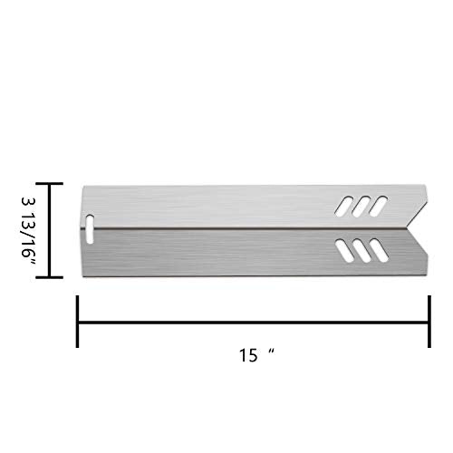Kalomo 15 Inch Grill Heat Plates Shield Burner Covers Flame Guards, BBQ Gas Grill Replacement Parts for Dyna-Glo DGF493BNP DGF510SBP, Backyard GBC1460W BY13-101-001-13, Uniflame GBC1059WB, BHG Model - Grill Parts America