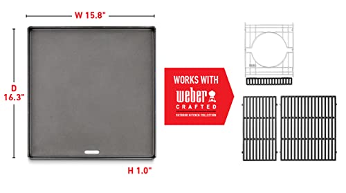 Weber Crafted Flat Top, Carbon Steel - Grill Parts America