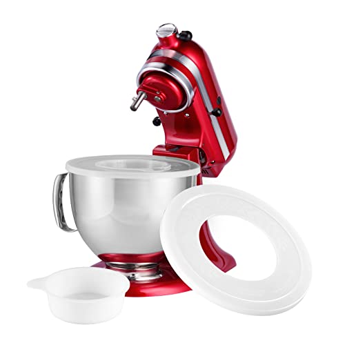Mixer Bowl Cover for KitchenAid Tilt-Head 4.5-5 Quart Stand Mixer, Mixer Assecories Bowl Covers to Prevent Ingredients from Spilling, Mixer Lid Splash Guard, Open Hole Design in The Middle (2 Pack) - Kitchen Parts America